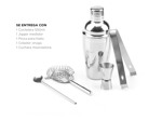 Set Barman Gadnic Coctelera 5 Piezas