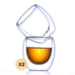 Set x2 Vasos Doble Vidrio Cuk by Gadnic Frío Calor Café Té