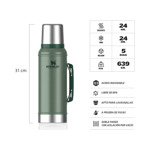 Termo Stanley 950ml Con Manija Y Tapón Cebador - Verde