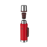 Termo Mate Stanley Classic 950 ml Con Asa y Tapón Cebador Rojo Lava