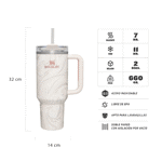 Vaso Stanley Quencher 2.0 1182Ml - Rose Qrtz Swirl