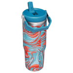 Botella Stanley Flip Straw Tumbler 887Ml - Pool Swirl