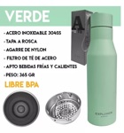 Botella Termica Deportiva De 750ml Explorer Apolo Inoxidable Verde claro