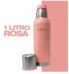 Termo Acero Inoxidable Explorer Pico Cebador 1 Litro 24 Hs Rosa
