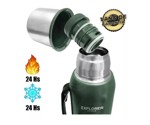 Termo Acero Inoxidable Explorer 1 Litro Manija Pico Apto Sta Verde