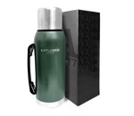 Termo Acero Inoxidable Explorer 1 Litro Manija Pico Apto Sta Verde