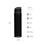 Botella Deportiva Waterdog ACUA750BK Acero Inox 750 ml Negra