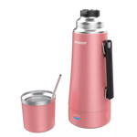 Termo Electrico Peabody E-termo 700w 1 Litro Pico Cebador Y Bombilla Rosa metalizado