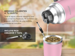 Termo Electrico Peabody E-termo 700w 1 Litro Pico Cebador Y Bombilla Rosa metalizado