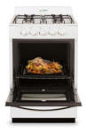 Cocina Eslabón De Lujo Efm56nb A Gas 4 Hornallas  Blanca Puerta Con Visor