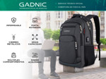 Mochila Impermeable Gadnic Portanotebook y Cierre Antirrobo