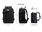 Mochila de Viaje Para Equipaje South Port MCH228 Impermeable Negro