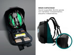 Mochila Para Moto Gadnic Pantalla Led Porta Casco Semi Rígida
