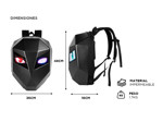Mochila Para Moto Gadnic Pantalla Led Porta Casco Semi Rígida