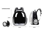 Mochila Transportadora de Mascotas Gadnic Capsula Acrilico 360