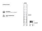 Escalera Telescópica Gadnic 2M Con Altura Ajustable