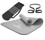 Colchoneta Mat Yoga Caucho Nbr 10mm Ranbak 732 Bolso+correa GRIS