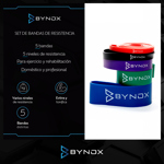 SET DE 5 BANDAS ELASTICAS DE RESISTENCIA BYNOX