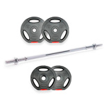 Set Barra Maciza 1.50 Mt + 7.5 Kg Discos Rellenos