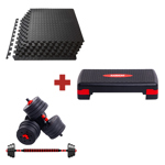 Kit Randers Mancuernas + Barra 25kg + Mini Step + Piso