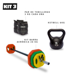 Kit/Combo Athletic de entrenamiento pesas