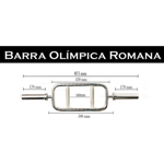 Barra Romana Olímpica 12kg Blackiron Acero 87.5cm