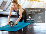 Rueda Abdominales Gadnic Fit Ab Wheel Ancha Resistente + Matt Para Rodillas