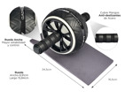 Rueda Abdominales Gadnic Fit Ab Wheel Ancha Resistente + Matt Para Rodillas