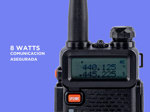 Handy Baofeng UV-5R Kit Bi-Banda 8w Hasta 12km + 2 Baterías y Manos Libres