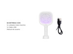 Raqueta Paleta Gadnic Mata Mosquitos Moscas Recargable Usb
