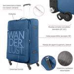 Set valijas Wander Lust Azul Marino 18" 20" 24" 28" x4 Ruedas giratorias