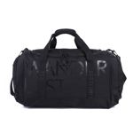 Bolso Wander Lust  Con Cintas Estampadas y Logo Negro Grande
