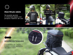 Bolso Trasero Para Moto Cucyma CB-1901 Mochila Porta Casco Semi Rígido Impermeable