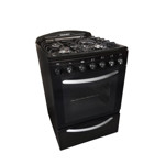 Cocina Domec CCNLE, Multigas, ancho 56 cms., luz, encendido eléctrico, negra
