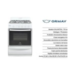 Cocina Ormay Galant Blanca Encendido Luz Autolimpiante