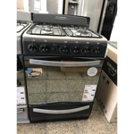 Cocina Ormay Gourmet Evelyn IX multigas 4 hornallas negra mate puerta visor 91L