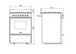 Cocina A Gas Longvie 21601gt 60cm Grafito Grill Eléctrico