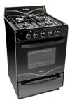Cocina Florencia 56 Cm Flor 5517f  Multigas Negra Tecnofast