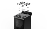 Cocina Multigas 56 cm Atma Negra CCM056N