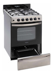 Cocina Whirlpool Wfx57di A Gas/eléctrica 4 Hornallas  Inox 220v Puerta Con Visor