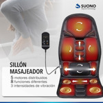 Sillón Masajeador Espalda De Asientos Cuello Rodillos Calor