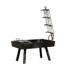 Fogonero asador rectangular plancheta parrilla ganchos y estaca regulable