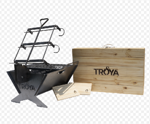 Fogonero portátil TROYA - Incluye valija + mesa + parrilla y estaca
