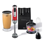 Licuadora de mano Stick mixer Oster con accesorios FPSTHB2801 Roja