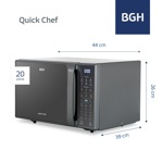 Microondas Bgh 20 Litros Digital Eco B120ds20