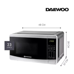 Microondas Daewoo 23 Litros Bifunción Digital D223DG