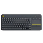 Teclado Inalámbrico Con Touchpad K400 Plus Logitech Color Del Teclado Negro Idioma Español