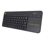 Teclado Inalámbrico Con Touchpad K400 Plus Logitech Color Del Teclado Negro Idioma Español