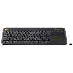 Teclado Inalámbrico Con Touchpad K400 Plus Logitech Color Del Teclado Negro Idioma Español