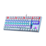 Teclado Gamer blanco Nisuta Nskbgz88w Outemu marron rgb